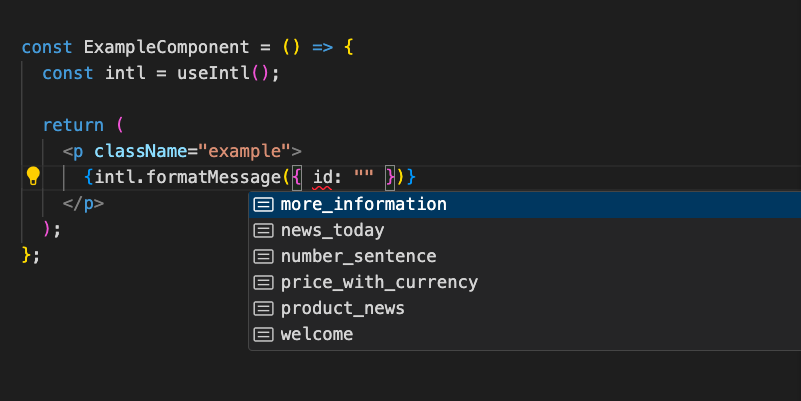 react-intl autocomplete